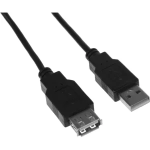 Кабель-удлинитель KingPrice KP-AmAf-v2-1.5m ver2.0 USB A(m) USB A(f) 1.5м черный KINGPRICE