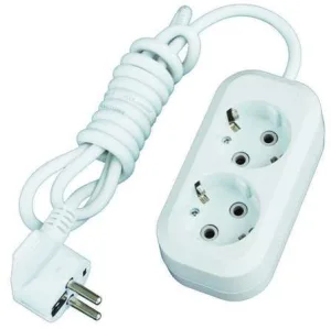 Удлинитель 2х2м с заземл. 16А IP20 Е-302 ПВС 3х1 АБС-пластик 9631972 UNIVersal