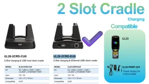 Двухслотовый зарядный и коммуникационный кредл M3 Mobile ASSY: UL20/UL30 2-Slot charging & Ethernet USB host client cradle for 1xUL20 & 1xUL20 spare battery. Requires power supply (UL20-PWSP-2XX; sold separately) UL20-2CRD-EU0 M3 Mobile