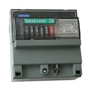 Счетчик Меркурий 201.5 1ф 5-60А класс точн. 1.0 1 тариф. импульс. вых. мех. ОУ 00000032419 Инкотекс
