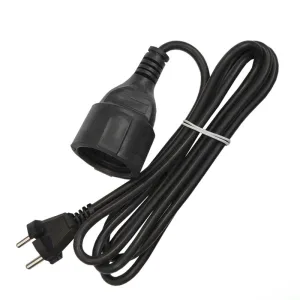 Удлинитель-шнур 1х2м без заземл. 10А IP20 ПВС 2х1 черн. DOMTOK 2338 Domtok