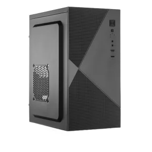 Компьютерный корпус с блоком питания 450Вт. Case Forza mATX, 450W, 2xUSB 2.0, Black, w/o FAN, 8 см fan PSU, power cord Foxline