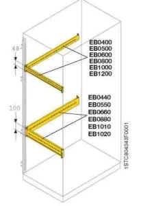 Профиль L=400 H=48 для монтажа аксессуаров(2шт) EB0400 ABB