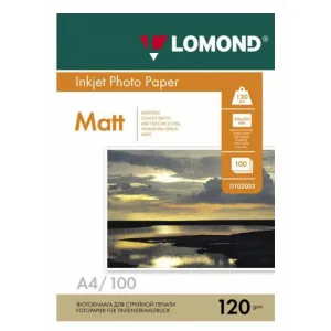 Фотобумага Lomond односторонняя матовая A4/120/100л. Lomond