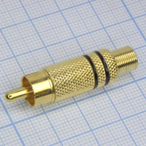 RCA Gold штырь с хв. RG59 б/пайки 