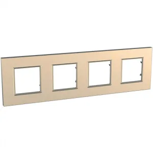 UNICA QUADRO РАМКА 4-постовая, МЕДЬ C3(4) MGU6.708.56 Schneider Electric