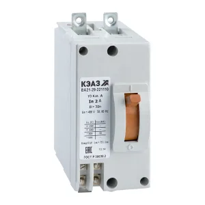 Выключатель автоматический ВА21-29В-241110-63А-6Iн-440DC-У3 100927 КЭАЗ