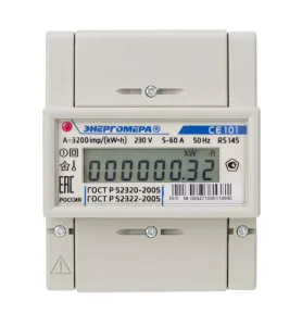 Счетчик CE101 R5 145 1ф 5-60А класс точн. 1.0 1 тариф. 101001003009471 Энергомера