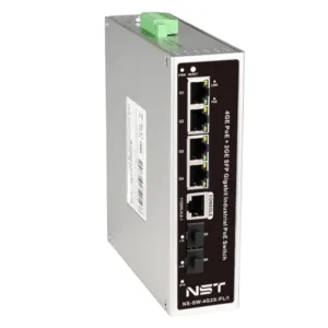 Промышленный управляемый L2+ PoE коммутатор Gigabit Ethernet на 4 GE RJ45 PoE + 2 GE SFP порта New System Technologies NS-SW-4G2X-PL/I NST