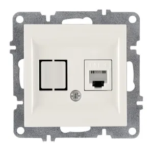 Розетка телефонная 1вых. СП 1мод. LAVIN/KAREN RJ45 кат.3 механизм бел. ARVIA 50 01 1000 221 ARVIA