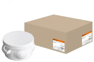 Распаячная коробка ОП D65х40мм, крышка, IP54, 4вх. SQ1401-0101 TDM ELECTRIC