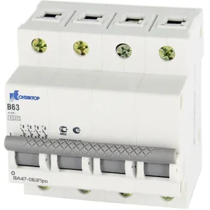 ВА47-063Про, 4P, 4A, Icu-4,5kA, х-ка В 7000063 КОНТАКТОР(группа Legrand)