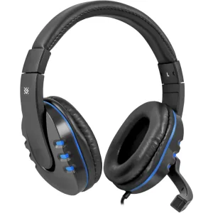 Гарнитура Defender Warhead G-160 чёрный/синий, проводная DEFENDER