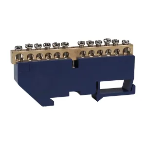Шина нулевая с изолятором OptiKit BB-D-N-DIN-12-6х9-синий КЭАЗ