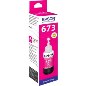 Чернила Epson 673 C13T673398 (аналог C13T67334A) пурпурный 70мл для Epson L800/L810/L850/L1800 EPSON