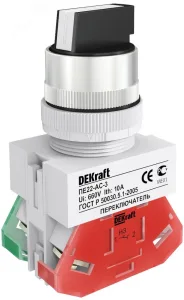 Dekraft Переключатель 3 пол. прав. без фикс. I-O-II станд. руч ACR-3 D22 ПЕ-22 25140DEK DEKraft