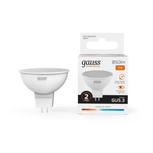 Лампа cветодиодная Gauss Elementary MR16 11W 850lm 3000K GU5.3 LED Gauss