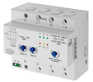 Реле многофункциональное УЗМ-3-63К 230В AC/400В AC УХЛ4 A8302-16939237 Меандр