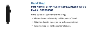 Ремешок Bluebird ASSY: (STPR-HDSTP-S1#&S2#&S5#-TA-V1) S10/S20 Handstraps Bluebird