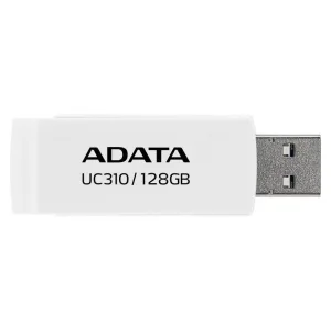 Флешка USB ADATA UC310 (UC310-128G-RWH), 128Gb, USB 3.2 Gen1, R/W 100/30, белый ADATA