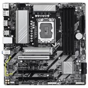 Материнская плата GIGABYTE B860M DS3H, LGA1851, Intel B860, 4xDDR5, 4xSATA, 2xM.2, 1xPCIe 5.0 x16, DisplayPort, HDMI, 1x2.5Gb LAN, 3x3.5 мм, 7.1, microATX Gigabyte
