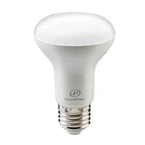 Лампа светодиодная RS LED R63 E27 9W 220-240V 9Вт рефлектор матовая 2700К тепл. бел. E27 720лм 220-240В Ra90 Русский Свет 15010745080 Русский Свет