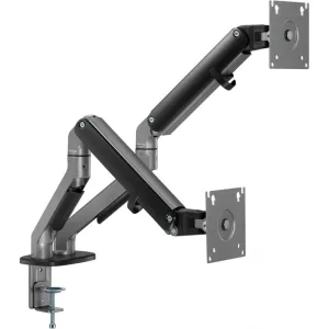 Кронштейн для мониторов Ultramounts UM735BL черный/серый 17"-27" макс.7кг крепление к столешнице поворот и наклон Ultramounts