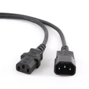 Кабель питания сист.блок-монитор Cablexpert PC-189-1-5M, 5м, C13-C14, 3x1кв.мм., черный, с заземлением CABLEXPERT