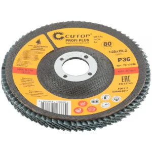 Круг CUTOP лепестковый торцевой циркониевый Plus Р60 72-12560 CUTOP