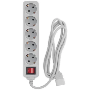 Сетевой фильтр PC Pet AP01006-E-GR 1.8м, 5 розеток, серый PC PET