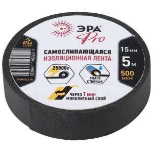 Изолента самослипающаяся 15ммх5м PROSELF черн. Б0027916 Эра