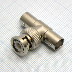 BNC штекер - 2*BNC гнезда (T-connector) 
