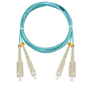 Патч-корд NMF-PC2M3C2-SCU-SCU-001 волоконно-оптический соед. многомод. 50/125мкм стандарта ОМ3 SC/UPC-SC/UPC двойн. LSZH нг(В)-HFLTx 2мм аква 1м NIKOMAX NMF-PC2M3C2-SCU-SCU-001 Nikomax
