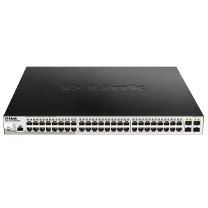 Коммутатор D-Link DGS-1210-52MPP/ME/B3A, 48×1 Гбит/с + 4×1 Гбит/с SFP, управляемый D-Link