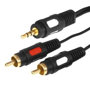 Шнур Стерео 3,5мм - 2 RCA, 1,5м (GOLD) 17-4232 Rexant
