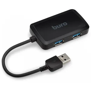 USB-концентратор Buro BU-HUB4-U3.0-S, USB 3.0, USB 4 порта, USB BURO