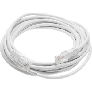 Патч-корд LANMASTER UTP TWT-45-45-5.0-WH вилка RJ-45-вилка RJ-45 cat.5е 5м белый ПВХ (уп.:1шт) LANMASTER