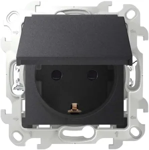 Розетка 2К+З IP44 Push&Go 2420448-038 Simon Графит Simon