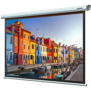 Настенный экран Lumien Eco Picture 120х160см (рабочая область 114х154 см) Matte White восьмигранный корпус, возможность потолочн./настенного крепления, уровень в комплекте, 4:3 (треугольная упаковка) Lumien