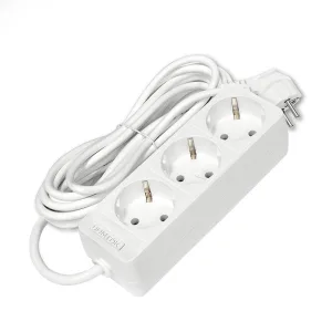 Удлинитель DOMTOK 2376 3х5 м с заземл. 10А IP20 2.2 кВт ПВС 3х0.75 бел. Domtok