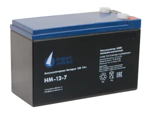Батарея для ИБП Парус-электро HM-12-7 (AGM/12В/7,2А·ч/клемма F2) Parus-electro