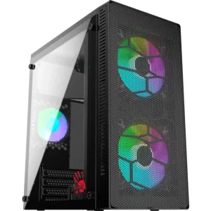 Компьютерный корпус Bloody BD-CC101 черный без БП mATX 1x80мм 1x92мм 2x120мм 2xUSB 2.0 1xUSB 3.0 audio Bloody