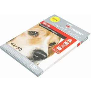 Фотобумага Lomond Simply 0102169 A4/180г/м2/50л./белый CIE148% глянцевое для струйной печати Lomond