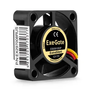 Вентилятор для корпуса ExeGate EX03010S2P-5 черный, 30 мм, 9000 об/мин, 25 дБ, 3 pin Exegate