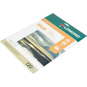 Фотобумага Lomond односторонняя матовая, 120г/м2,A4 (21X29,7)/25л. для струйной печати Lomond