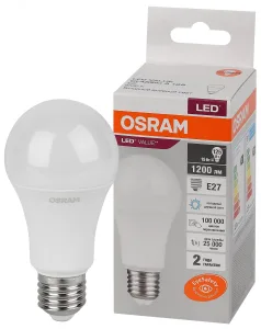 Лампа светодиодная LED Value LVCLA125 15SW/865 15Вт грушевидная матовая E27 230В 10х1 RU OSRAM 4058075579217 LEDVANCE