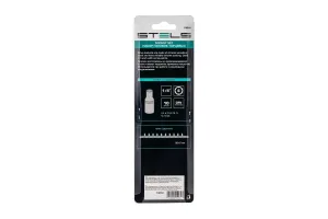 Набор торцевых головок Stels 1/4", 6-ти гр., CrV, 10 шт., 4-13 мм STELS