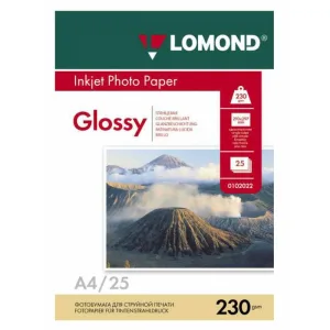 Фотобумага Lomond 0102049 A4/230г/м2/25л./белый глянцевое для струйной печати Lomond