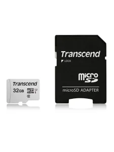 Флеш карта Micro SecureDigital 32Gb Transcend TS32GUSD300S-A MicroSDHC Class 10 UHS-I, SD adapter Transcend