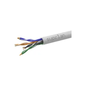 Кабель информационный Suprlan Standard 01-0328-9, cat.5e U/UTP 4 пары 24AWG, PVC, внутренний, 305м, серый SUPRLAN